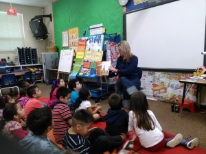 Mrs. Woodard read one of her daughter's favorite books.